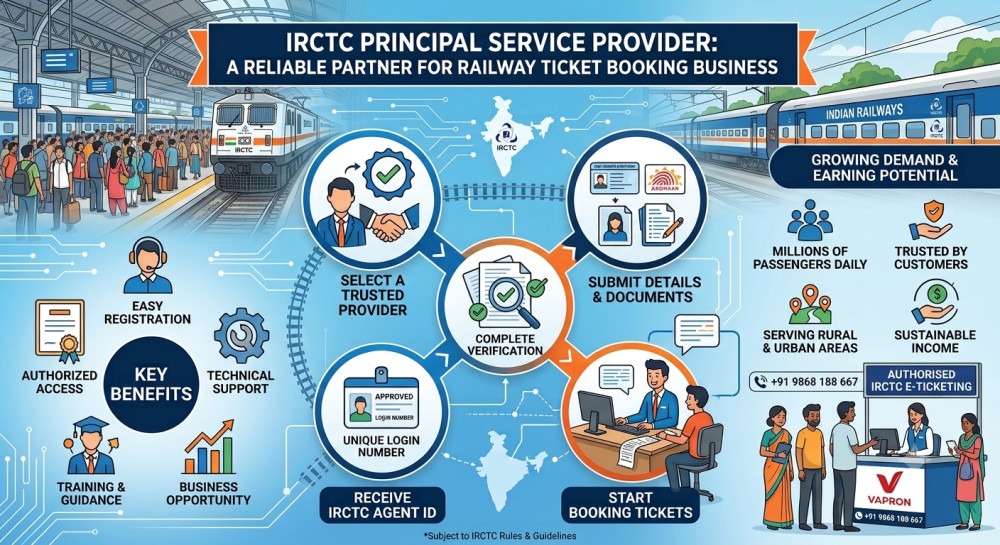 IRCTC Principal Service Provider: A Reliable Partner for Railway Ticket Booking Business